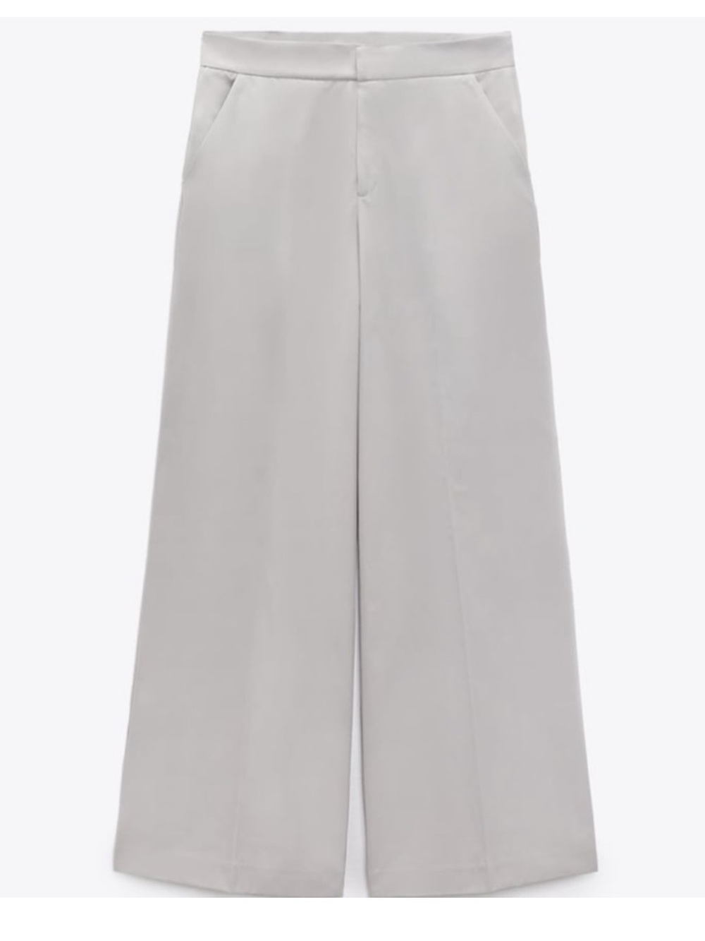 Zara Wide-Leg Pants in Light Gray